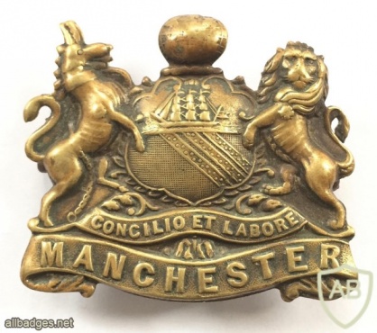 UK Manchester regiment collar badge, solid img34980