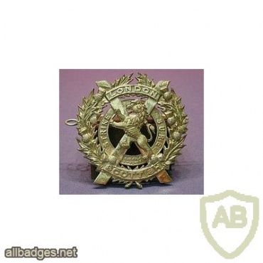 London Scottish Regiment cap badge (14th-County-of-London-Battalion-London). img34960