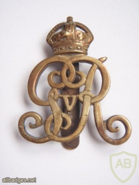 Norfolk Yeomanry cap badge, George V royal cipher img35089