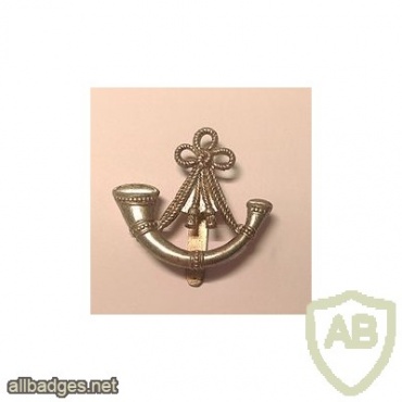 Oxfordshire and Buckinghamshire Light Infantry cap badge, white metal, slider img35660