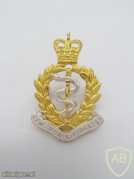 Royal Army Medical Corps RAMC cap badge, Queen's crown img35750