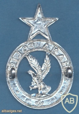 GHANA Police Service (GPS) cap badge, Lower ranks, silver img35777