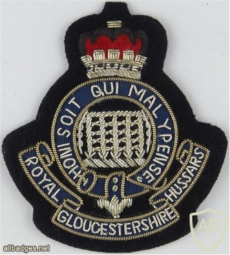 Royal Gloucestershire Hussars NCO's arm badge, cloth img35799