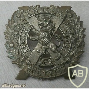 London Scottish Regiment cap badge (14th-County-of-London-Battalion-London). img35901