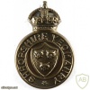 Shropshire Yeomanry cap badge, King's crown, unvoided