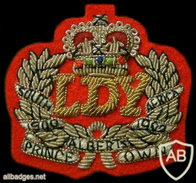 Leicestershire And Derbyshire Yeomanry arm badge, cloth img35950