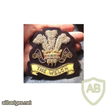 WELCH Regiment blazer badge, cloth, The Welch img35993
