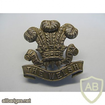 WELCH REGIMENT cap badge, brass, The Welsh img36010