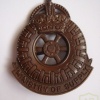 Ministry of Supply Car Service cap badge, WWII plastic, King's crown img36062