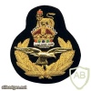 RAF Air Rank cap badge, cloth, King's crown