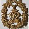 92nd (Gordon Highlanders) Regiment of Foot cap badge, glengarry