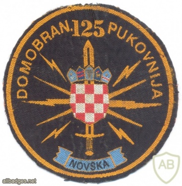 CROATIA Army 125th Homeguard Regiment "Novska" sleeve patch img37505