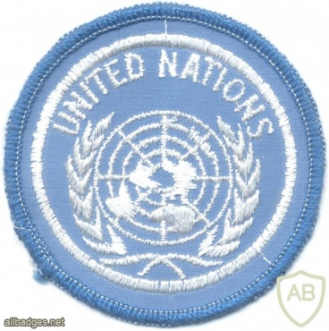 UNITED NATIONS Peacekeepers sleeve patch, English writing img38330