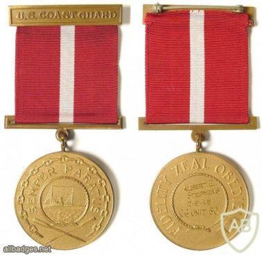 Good Conduct Medal, Coast Guard, type 1 with enlistment bars img38387