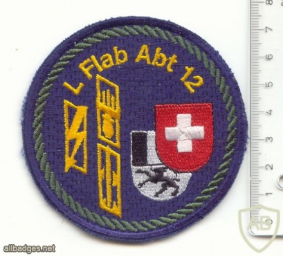  SWITZERLAND 12th Light AA Unit, 1st battery patch img39324