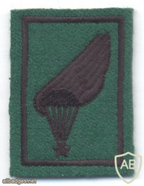 LATVIA National Guard (Zemessardze) 2nd class Parachute Wing, cloth, black on green img39588