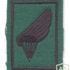 LATVIA National Guard (Zemessardze) 3rd class Parachute Wing, cloth, black on green