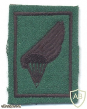 LATVIA National Guard (Zemessardze) 3rd class Parachute Wing, cloth, black on green img39587