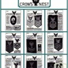 Uniforms and insignia of the Civil Air Patrol, the U.S.Army, collections of ribbons, chevrons and navy rates.  img40090