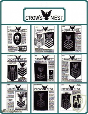 Uniforms and insignia of the Civil Air Patrol, the U.S.Army, collections of ribbons, chevrons and navy rates.  img40090