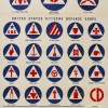 Uniforms and insignia of the Civil Air Patrol, the U.S.Army, collections of ribbons, chevrons and navy rates.  img40092