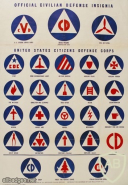 Uniforms and insignia of the Civil Air Patrol, the U.S.Army, collections of ribbons, chevrons and navy rates.  img40092