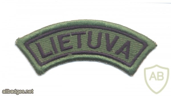 LITHUANIA Army "LIETUVA" shoulder title tab, cloth, subdued img40211