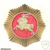 LITHUANIA Police cap hat badge, gold, 1990s