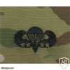 Army Parachutist Badge, cloth, 4 Combat Jumps