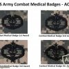 Army Combat Medical Badges, cloth