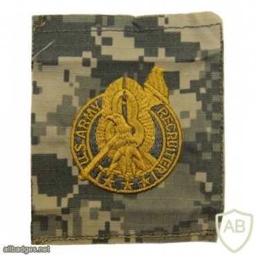 Army Recruiter Identification Badge, cloth, gold img40680