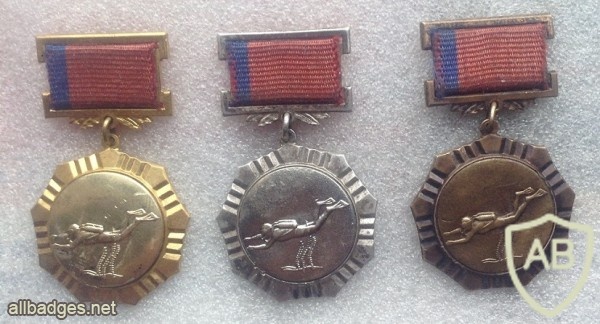 USSR RSFSR sport union organization set of 3 medal badges - 1st, 2nd and 3rd places img40855