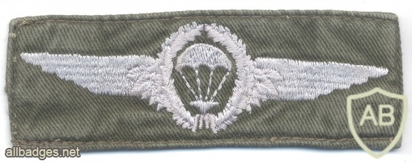 WEST GERMANY Bundeswehr - Army Parachutist wings, Senior, cloth, olive green, 1966-1983 img40879