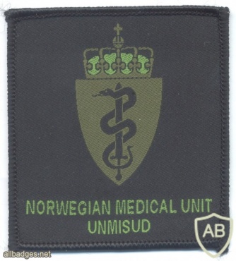 UNITED NATIONS Mission in Sudan (UNMISUD) - Norwegian Medical Unit sleeve patch, early, woodland img41262
