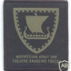 NORWAY - Norwegian Army High Readiness Force - Theater Enabling Forces sleeve patch, woodland