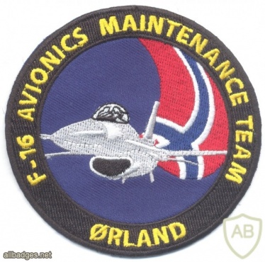 NORWAY - Royal Norwegian Air Force, Ørland Main Air Station F-16 Avionics Maintenance Team sleeve patch img41267
