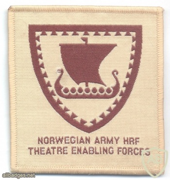 NORWAY - Norwegian Army High Readiness Force - Theater Enabling Forces sleeve patch, desert img41259