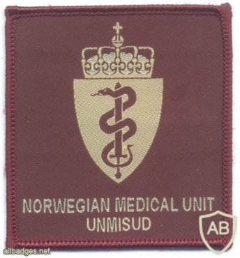 UNITED NATIONS Mission in Sudan (UNMISUD) - Norwegian Medical Unit sleeve patch, early, desert img41261