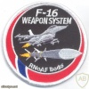 NORWAY - Royal Norwegian Air Force F-16 Weapon System, Bodø Airbase sleeve patch