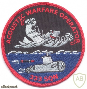 NORWAY - Royal Norwegian Air Force 333 Squadron, Acoustic Warfare Operator sleeve patch img41443