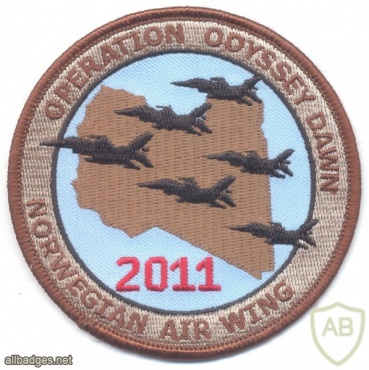NATO - Operation Odyssey Dawn (Lybia) - Norwegian Air Wing sleeve patch, 2011 img41437