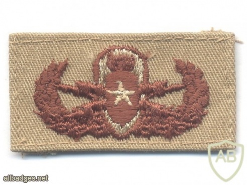 Explosive Ordnance Disposal Senior Badge, cloth, desert img41727