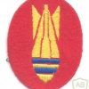UNITED KINGDOM Royal Engineers EOD Explosive Ordnance Disposal badge, cloth, red img41746