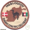 DENMARK - Danish military contingent DANCON ISAF HQ and Logistics Company sleeve patch, 2002-present img42009