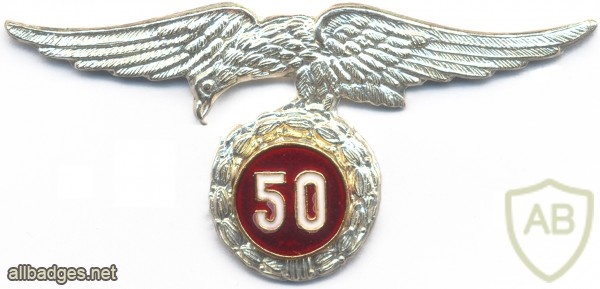 SPAIN Parachutist Jump Indicator, 50 jumps, silver img43159