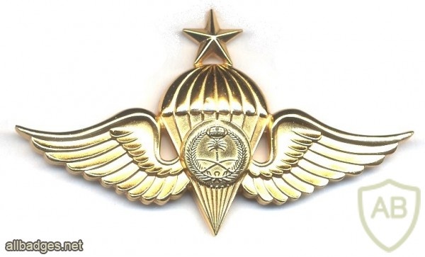 SAUDI ARABIA Army Parachute qualification wings, Class III, Gold, 1979-1980 img43347