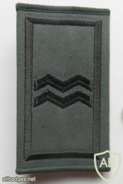 Irish Army Corporal shoulder rank, subdued img44532