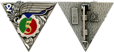 French Foreign Legion 2nd Parachute Regiment 5th Maintenance Company pocket badge, type 2 img44754
