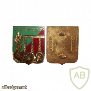 French Foreign Legion 13th Demi Brigade 4th Company pocket badge, type 1 img44774