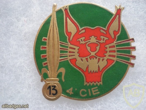 French Foreign Legion 13th Demi Brigade 4th Company pocket badge, type 2 img45380